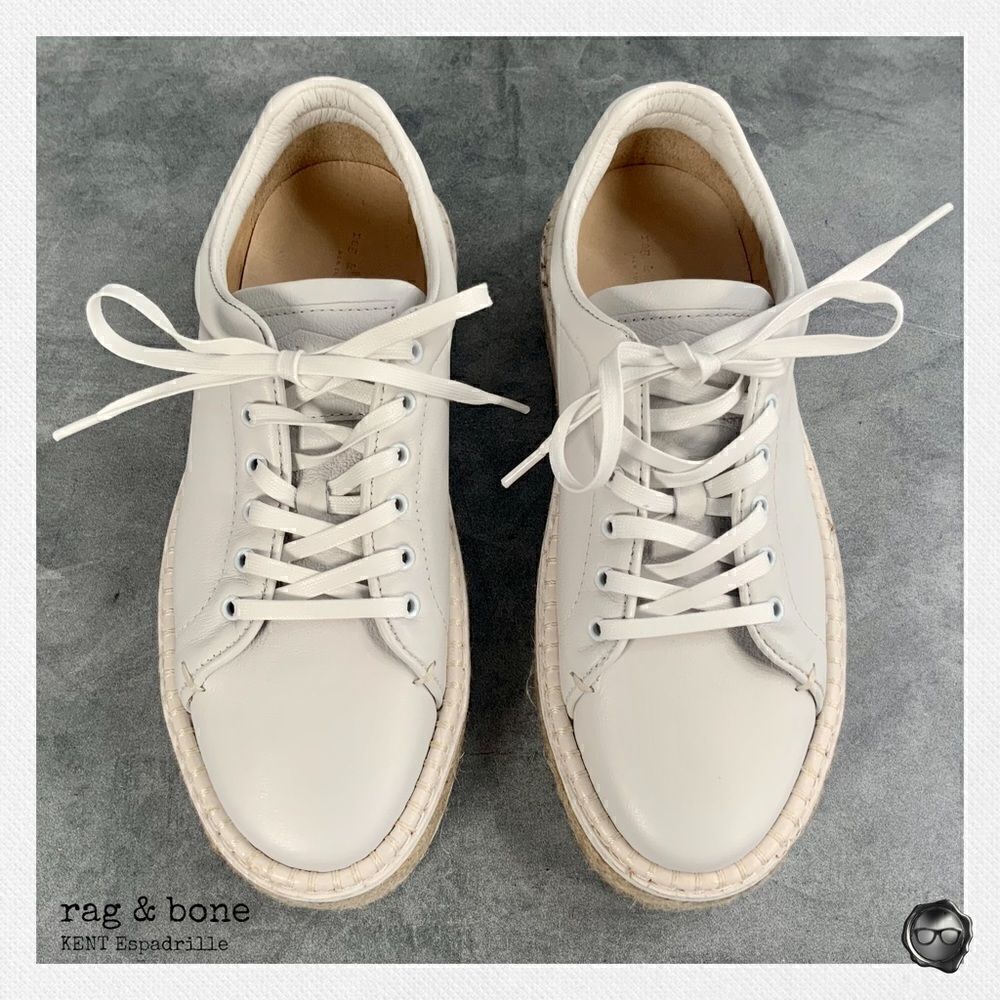 RAG & BONE KENT ESPADRILLE PLATFORM SNEAKER IN WHITE WOMEN’S SIZE 6.5 NEW IN BOX - Picture 8 of 13